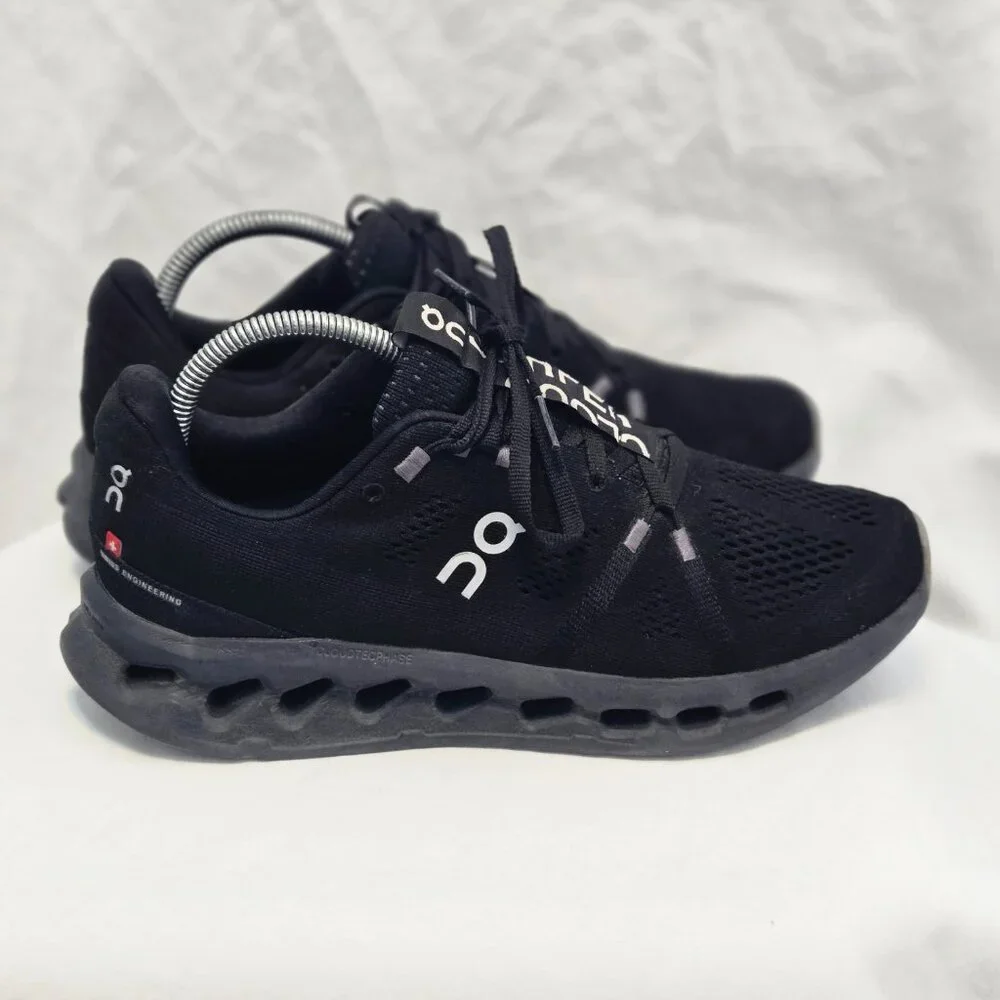 On Running Cloudsurfer All Black 3WD10440485 Womens Running Shoes Sz 10 - Picture 5 of 10